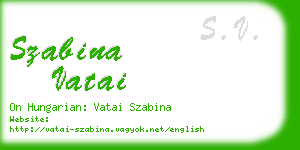 szabina vatai business card